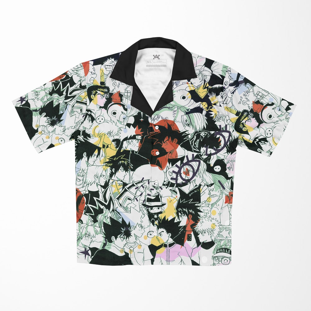 All Anime Button up Hawaiian Shirt