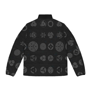 All Over Eyes Pattern Puffer Jacket