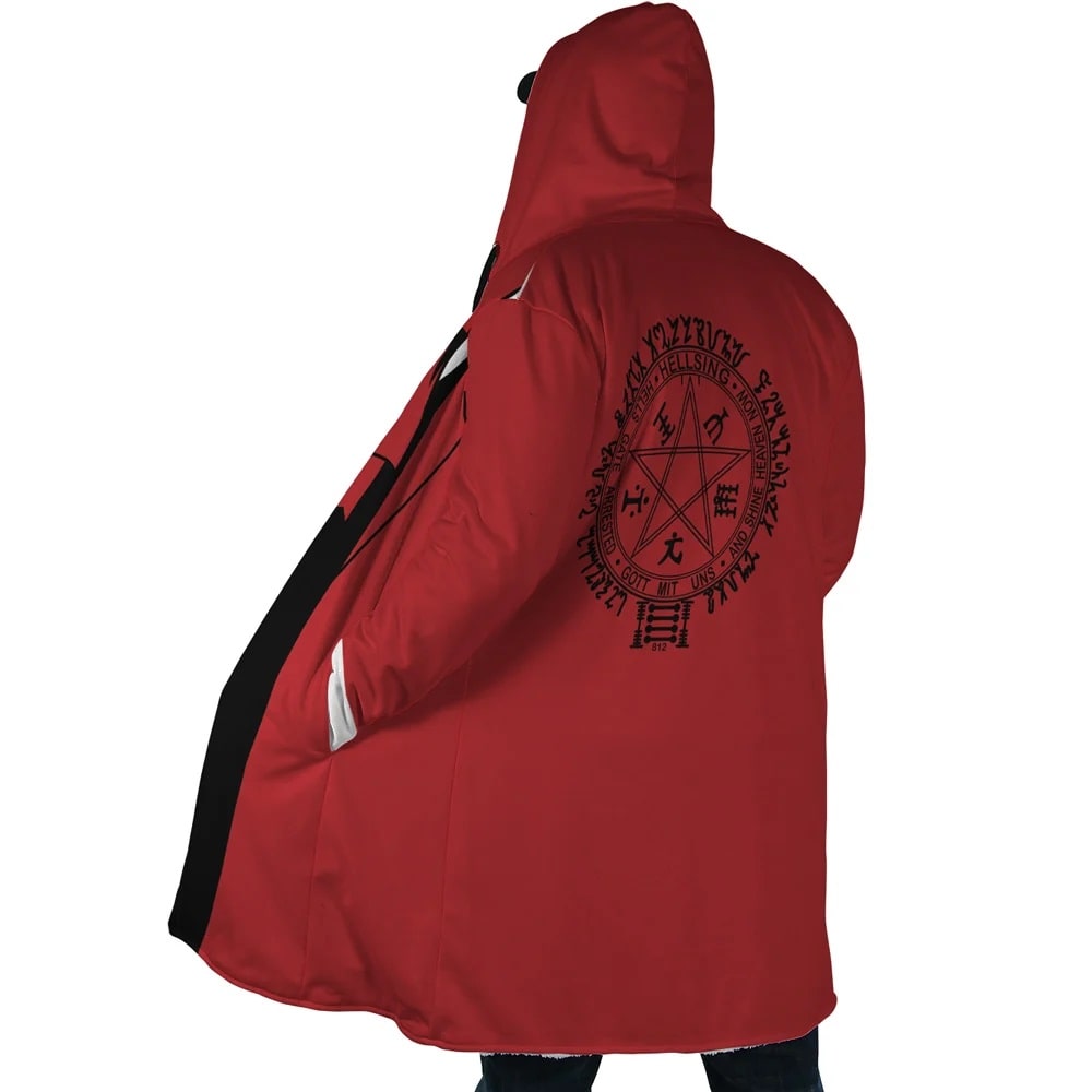 Alucard pentagram Hooded Cloak Coat