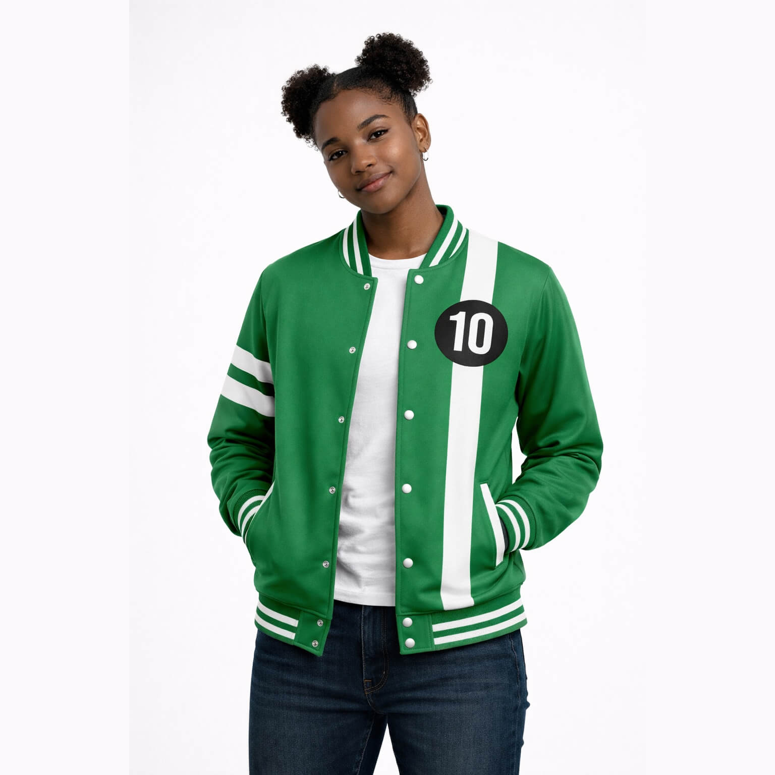 Ben 10 Classic Green Varsity Baseball Jacket