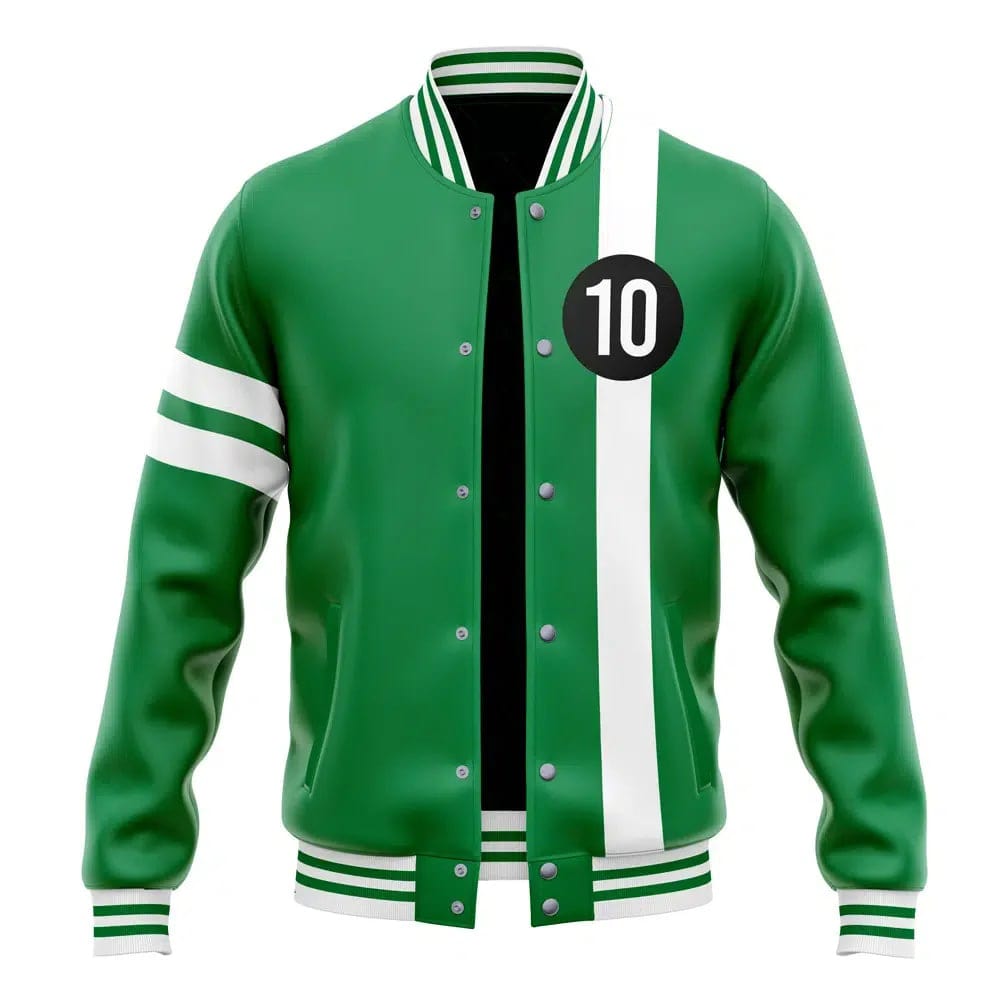 Ben 10 Classic Green Varsity Baseball Jacket