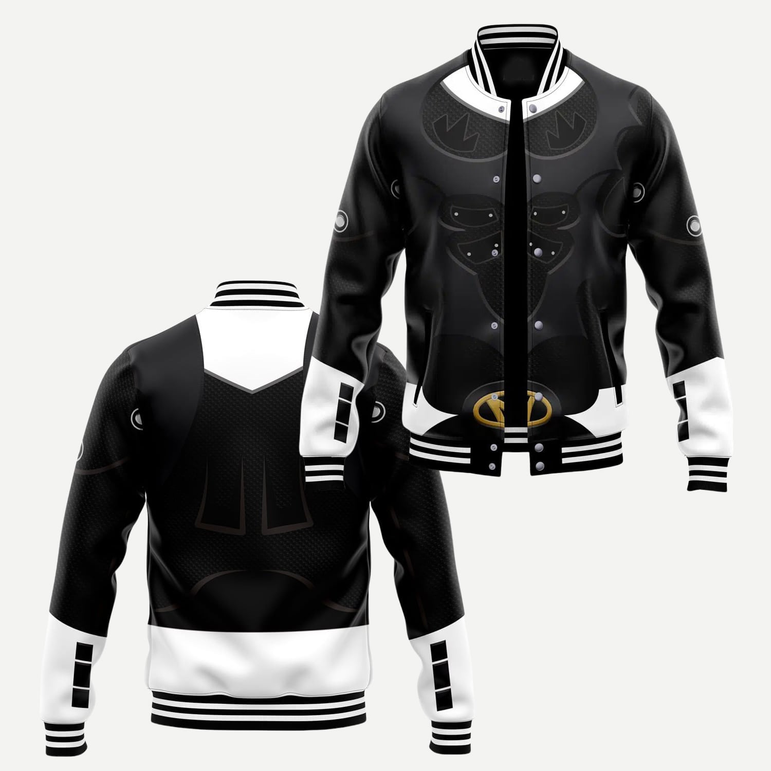 Black Psycho Rangers Varsity Jacket