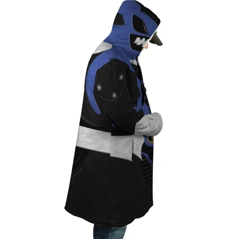 Blue Psycho Ranger Hooded Dream Cloak Coat