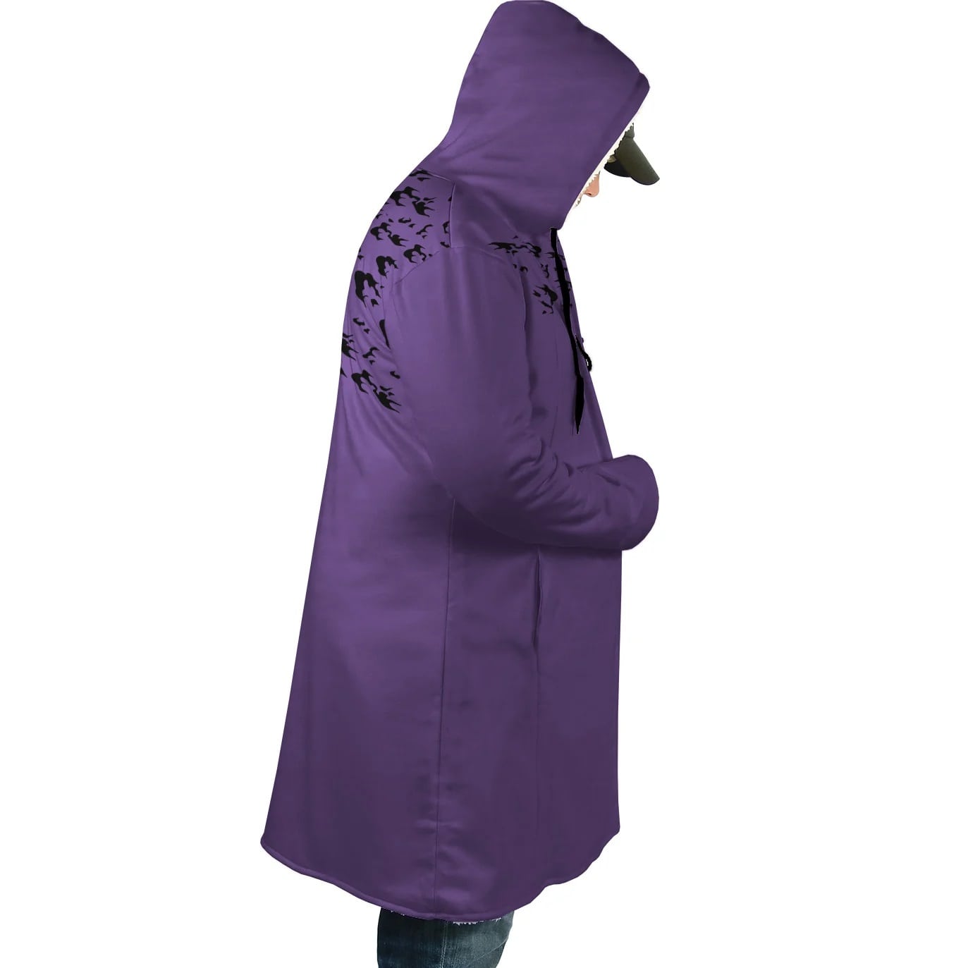 Curse Mark Pattern Hooded Cloak Coat
