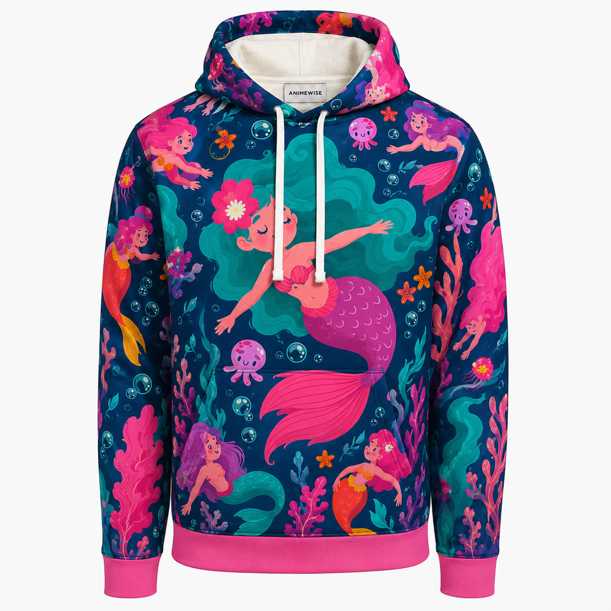 Dreamy Mermaid Ocean Graphic Hoodie