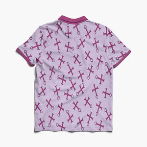 Erza Cross Heart Fusion Pattern Polo Shirt