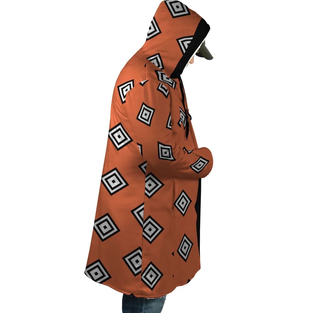 Jinbe OP Pattern Hooded Cloak Coat