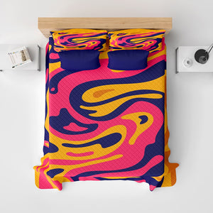 Fluid Abstract Pattern Quilt Bedding