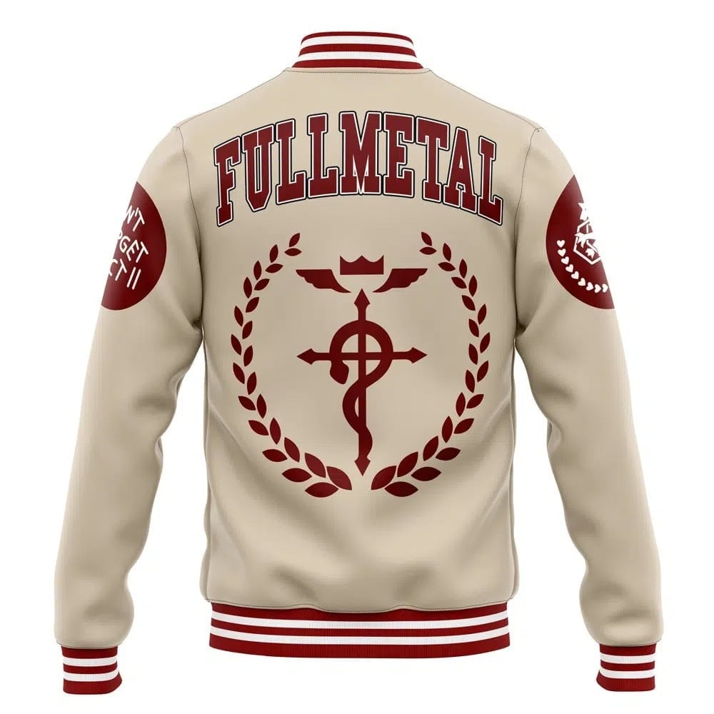 Fullmetal Dont Forget Varsity Jacket