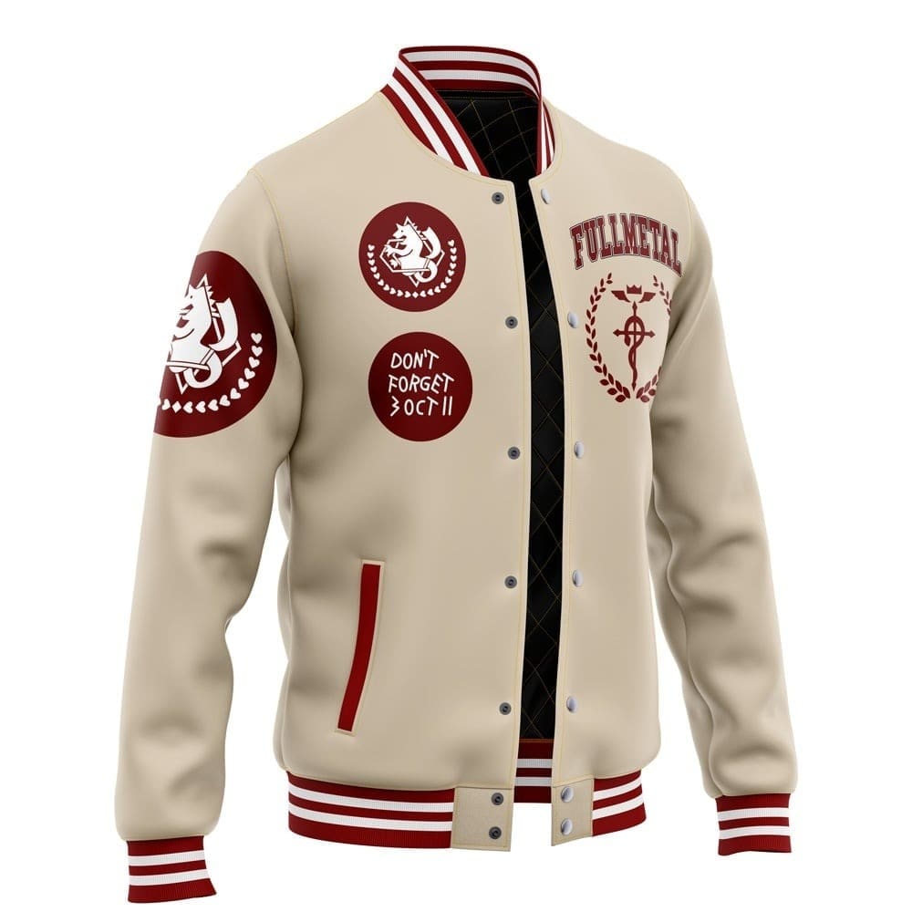 Fullmetal Dont Forget Varsity Jacket