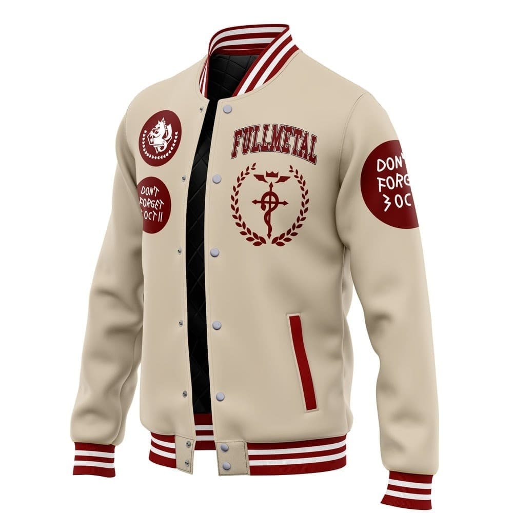 Fullmetal Dont Forget Varsity Jacket