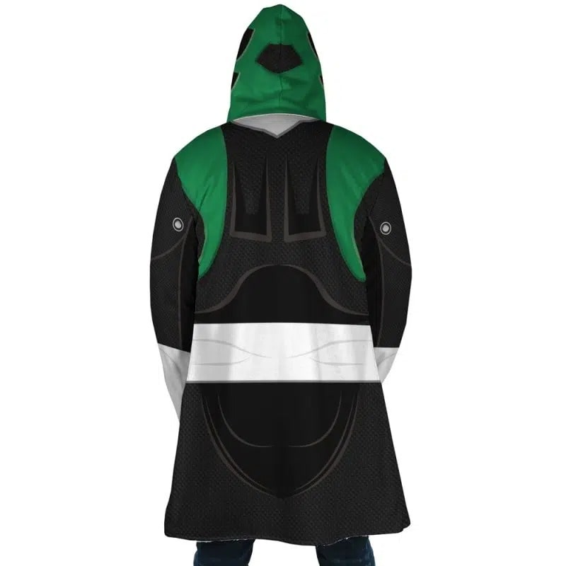 Green Psycho Ranger Dream Hooded Cloak Coat