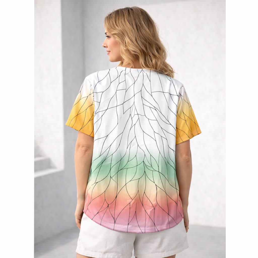 Insect Pillar Pattern Baseball Jersey