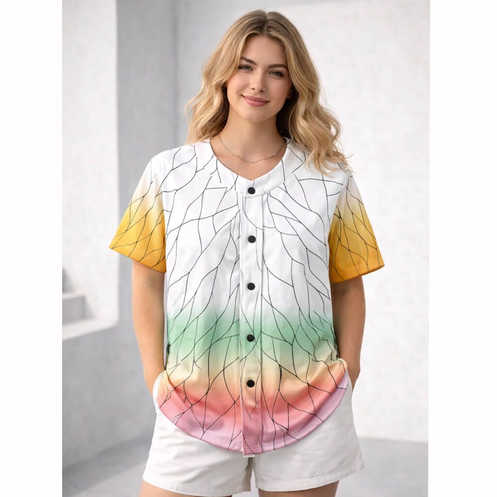 Insect Pillar Pattern Baseball Jersey