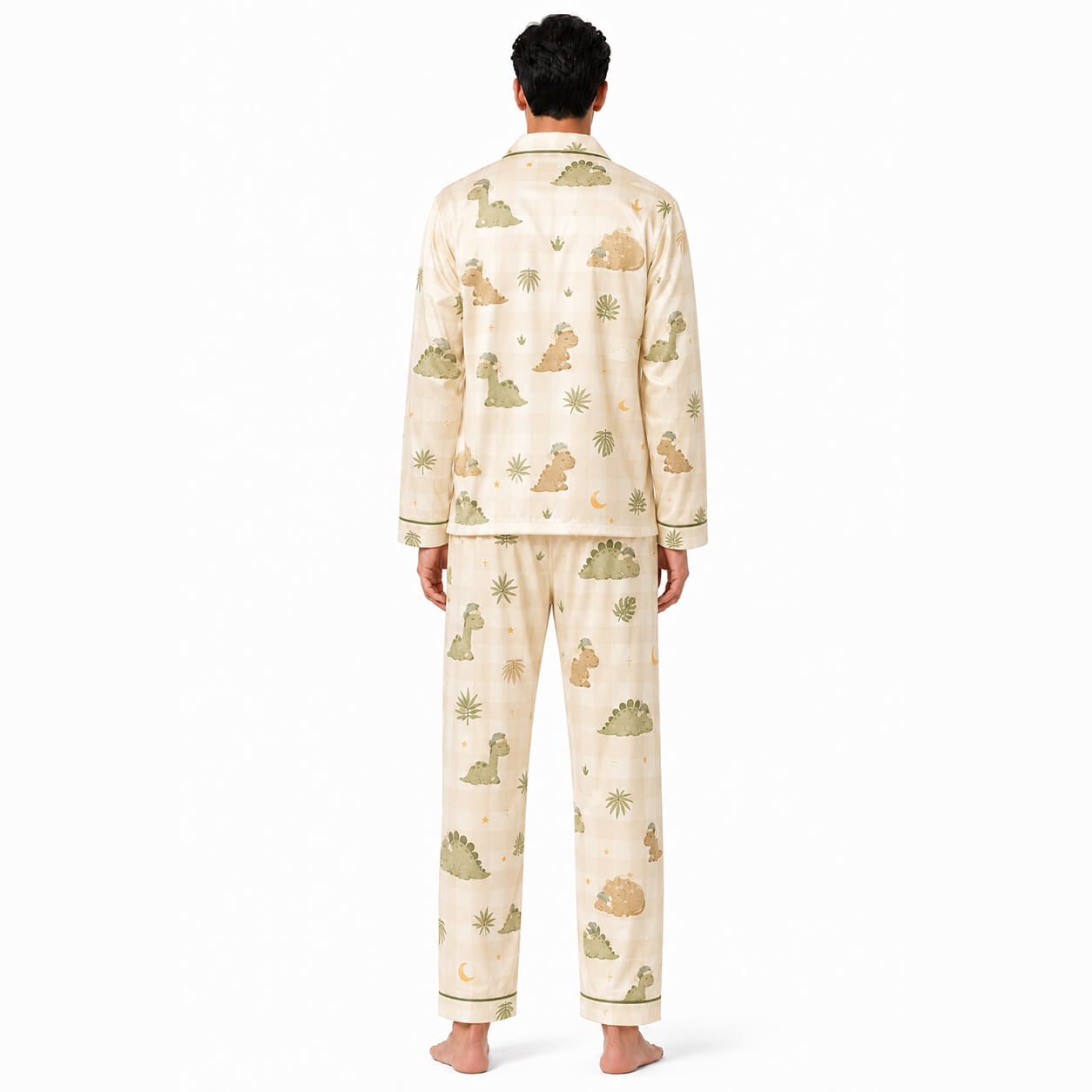 Men's Dino Dream Check Pajama Set