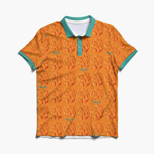 Mera Mera Devil Fruit Pattern Polo Shirt