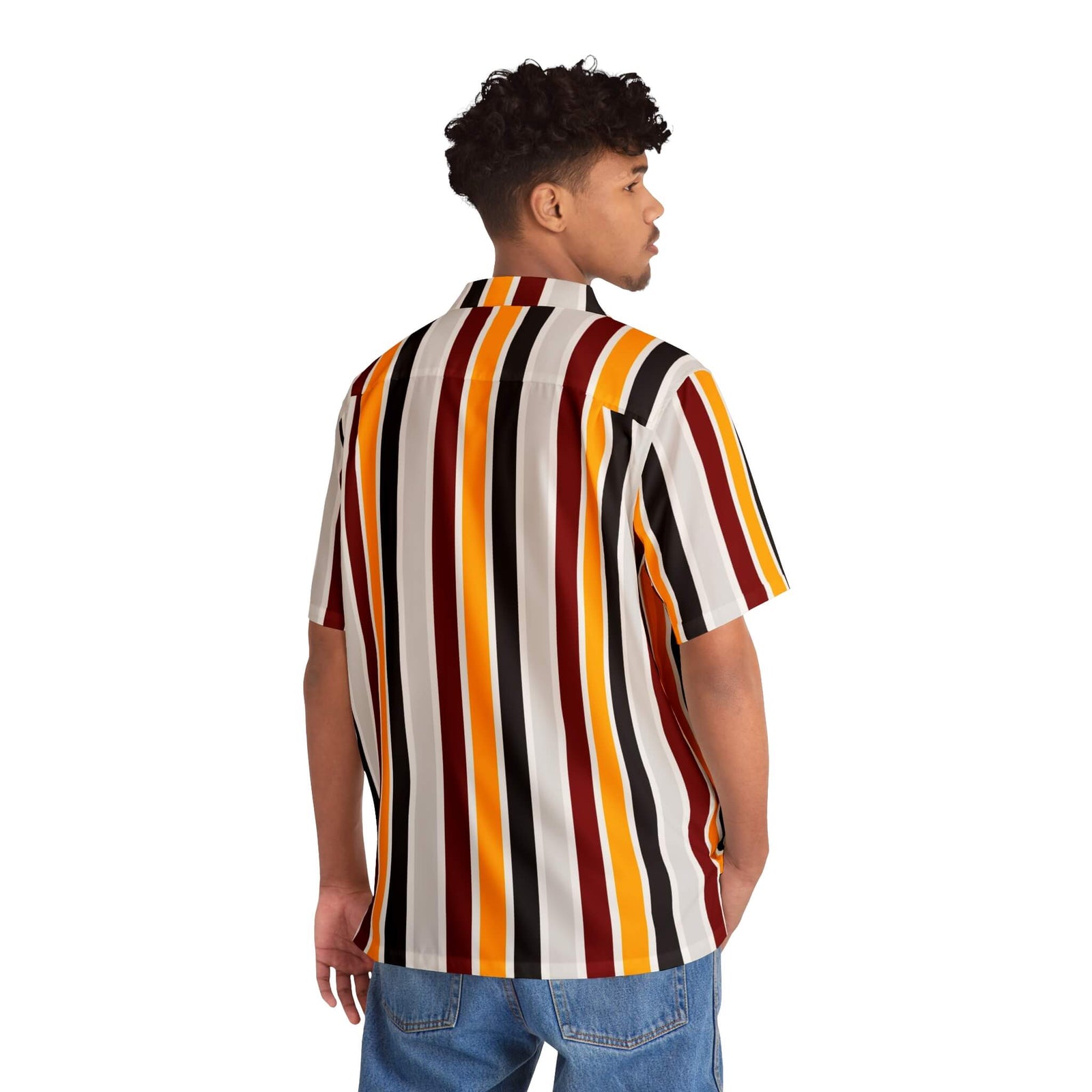 Mickey Stripe Hawaiian Shirt