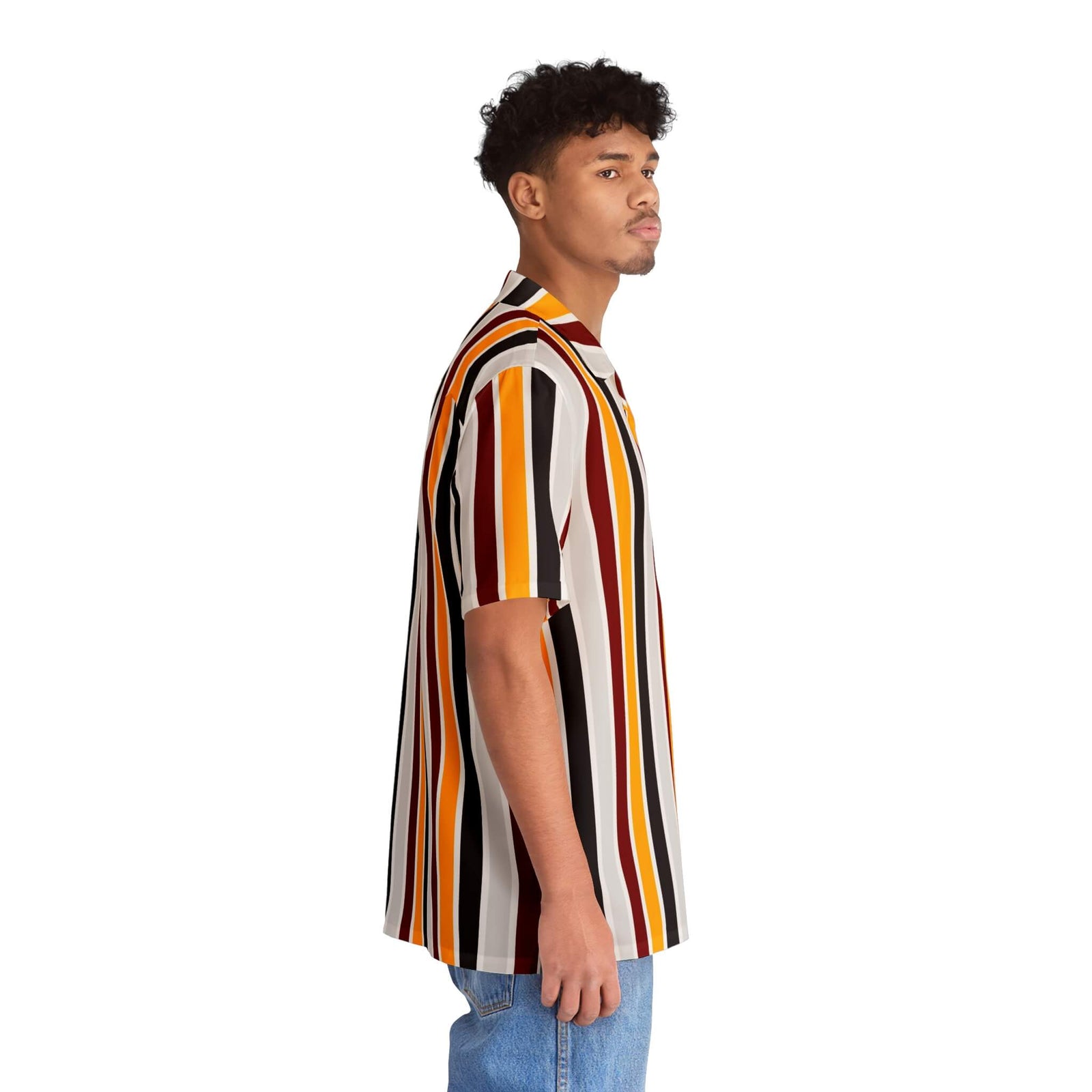 Mickey Stripe Hawaiian Shirt