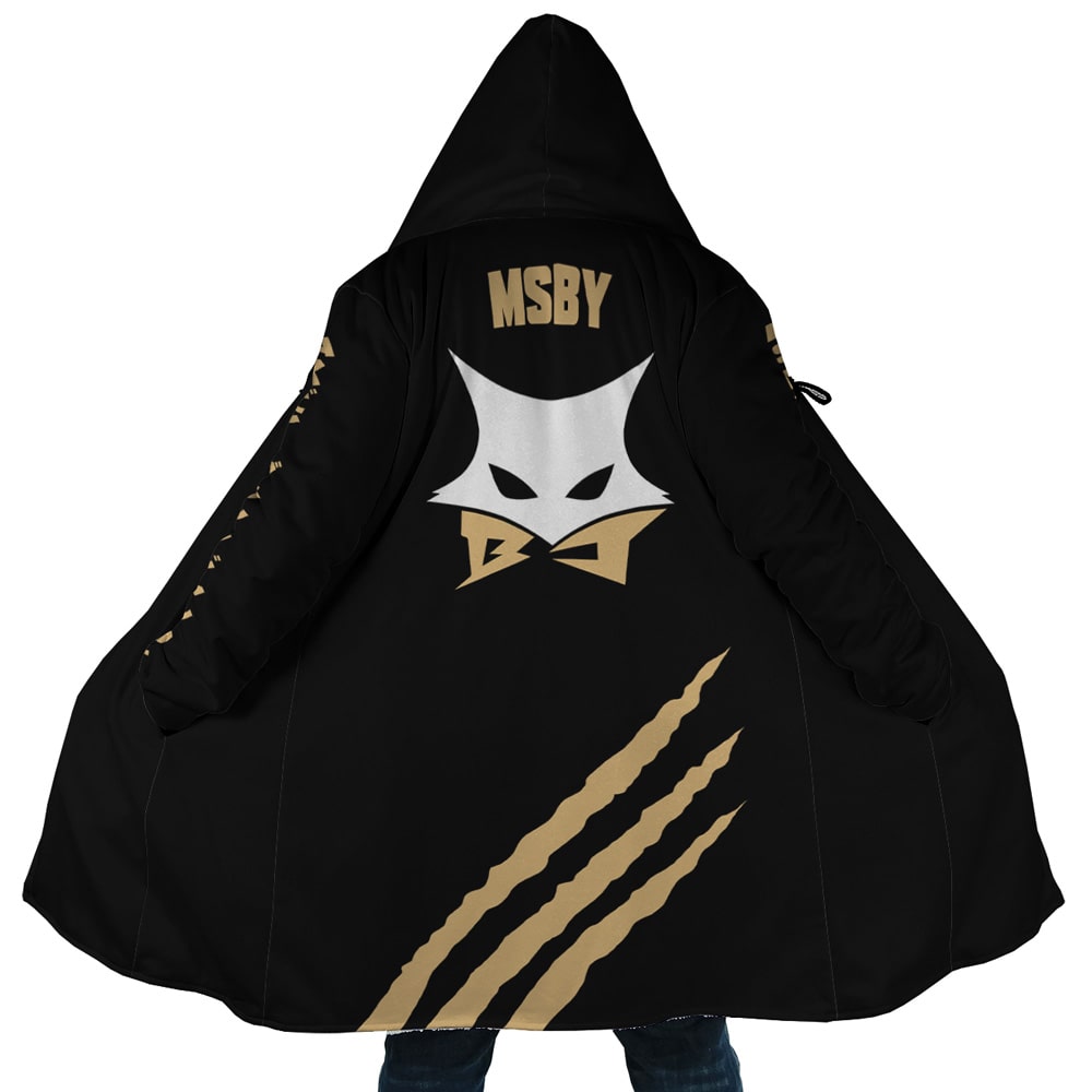 Black Jackal Hooded Cloak Coat