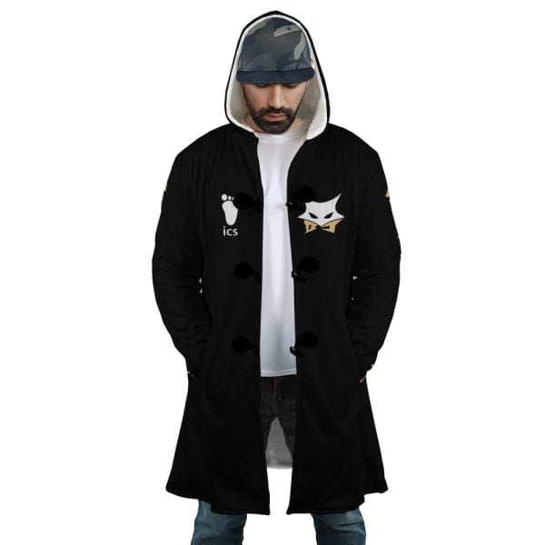 Black Jackal Hooded Cloak Coat