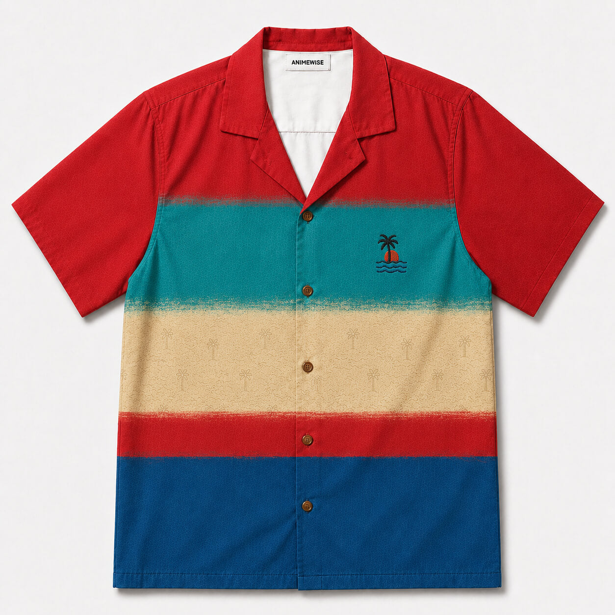 Paradise Stripe Hawaiian Shirt