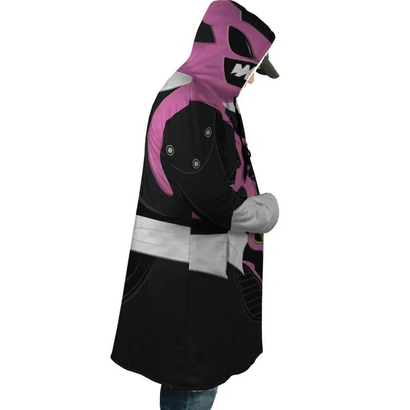 Pink Psycho Ranger Hooded Dream Cloak Coat