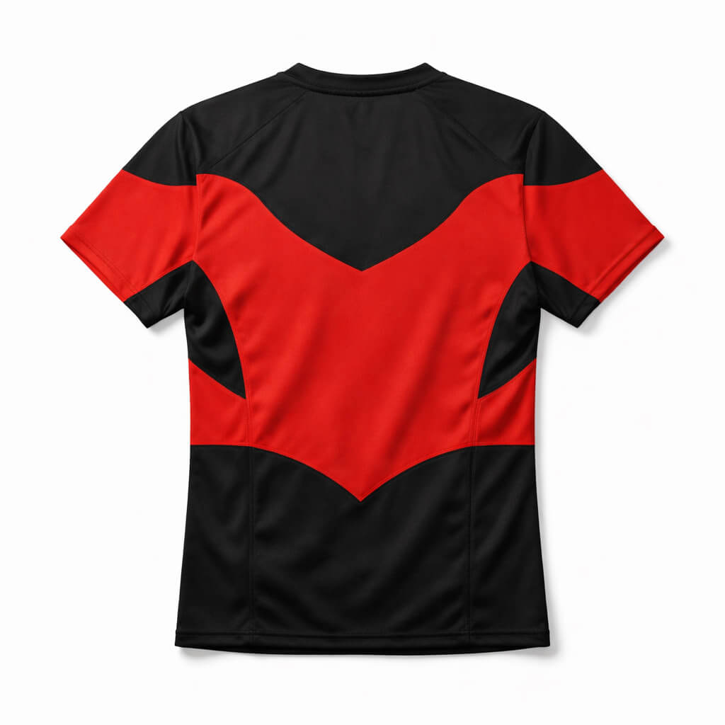 Red V-Panel Compression Rash Guard