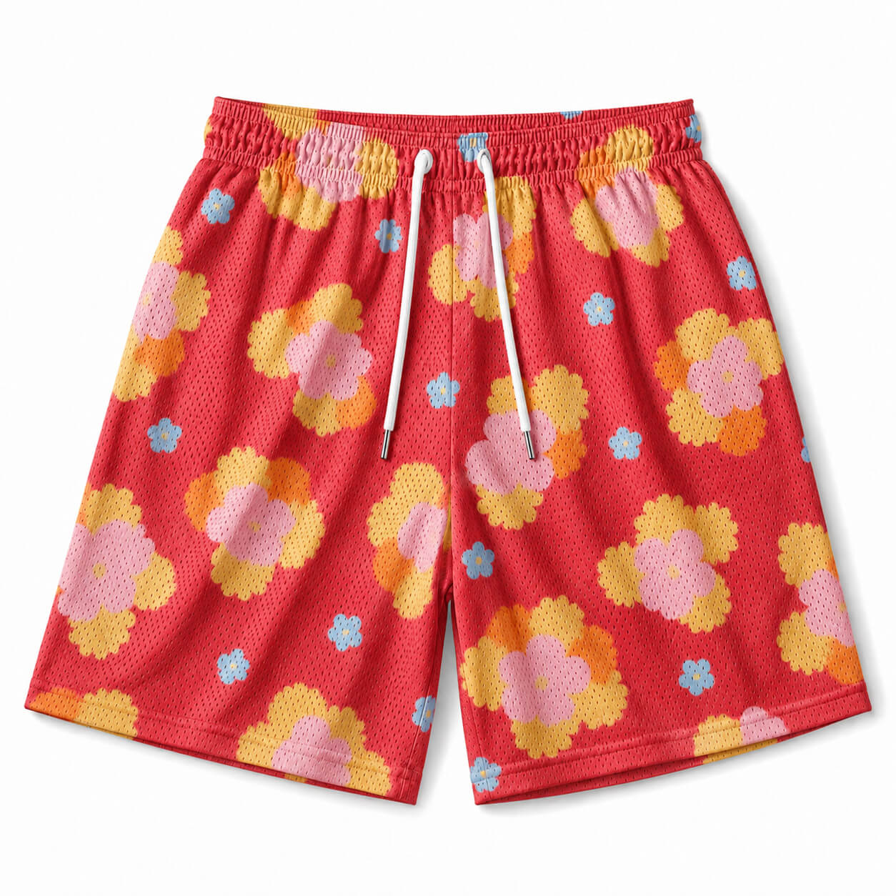Retro Bloom Athletic Mesh Shorts