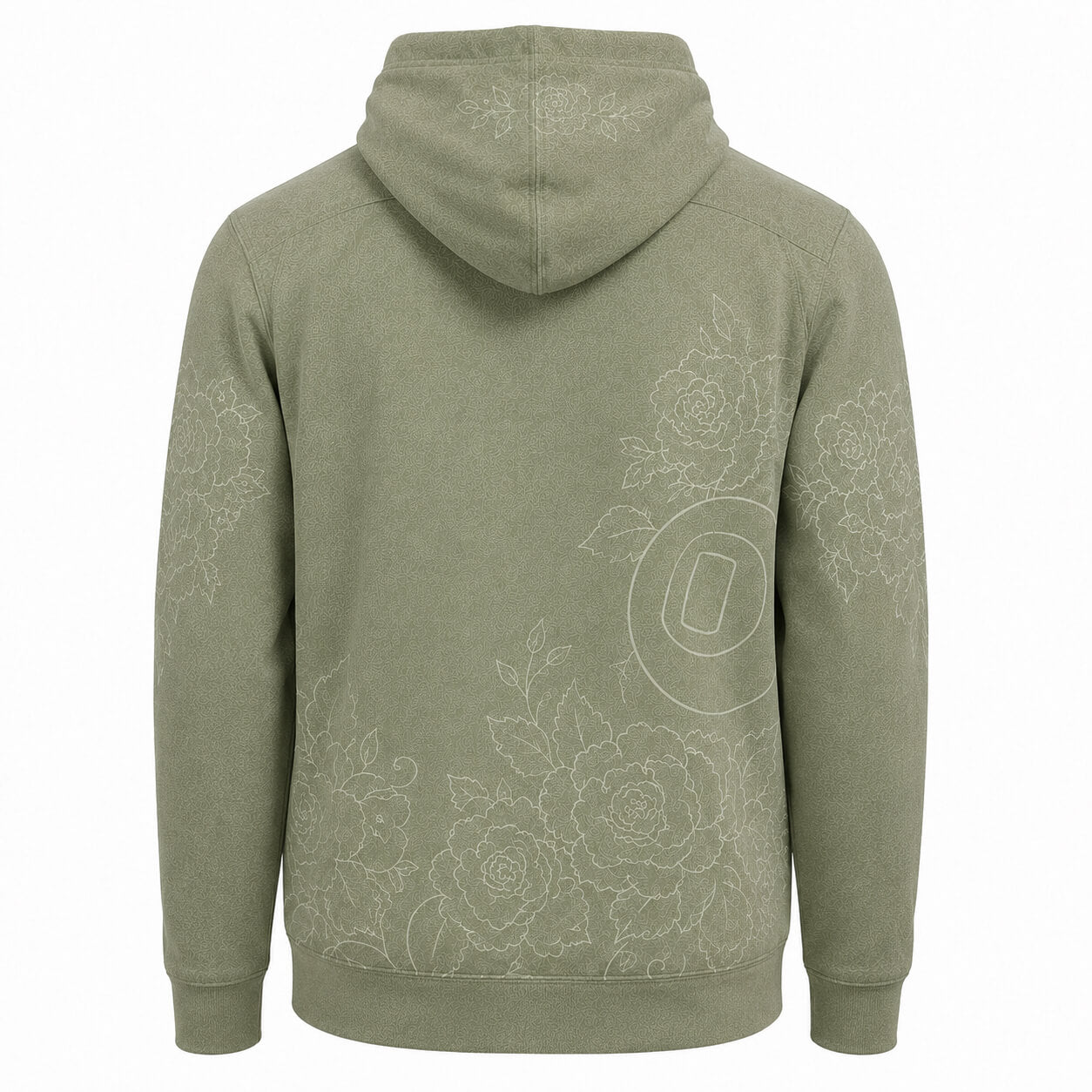 Sage Bloom Pullover Graphic Hoodie