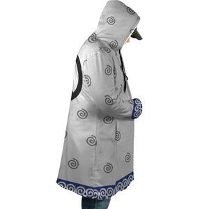 White Yaksha Fleece Hooded Cloak Coat