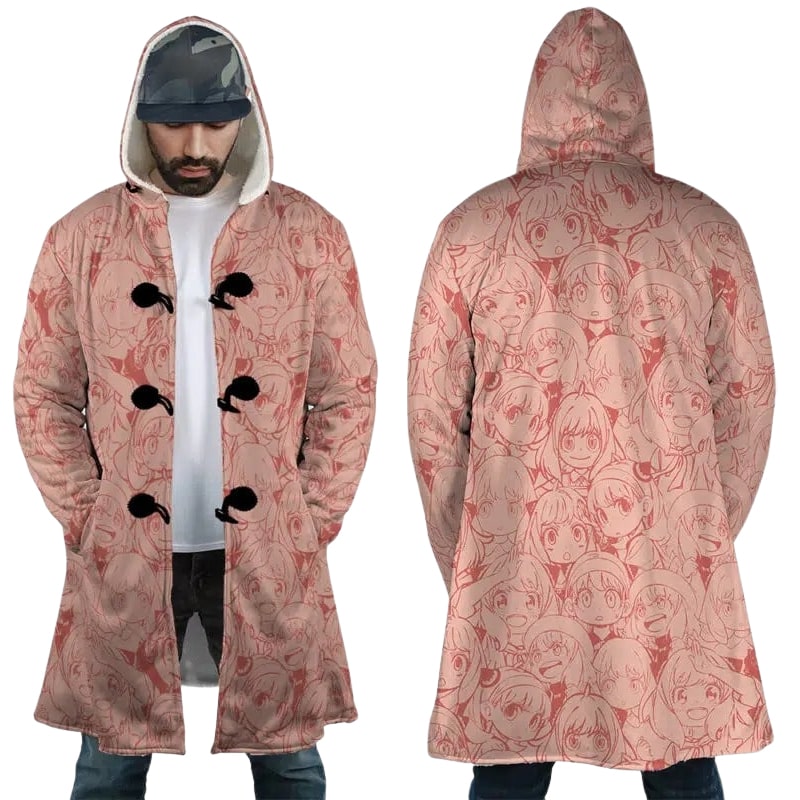 Kawaii Sketch Hooded Dream Cloak Coat