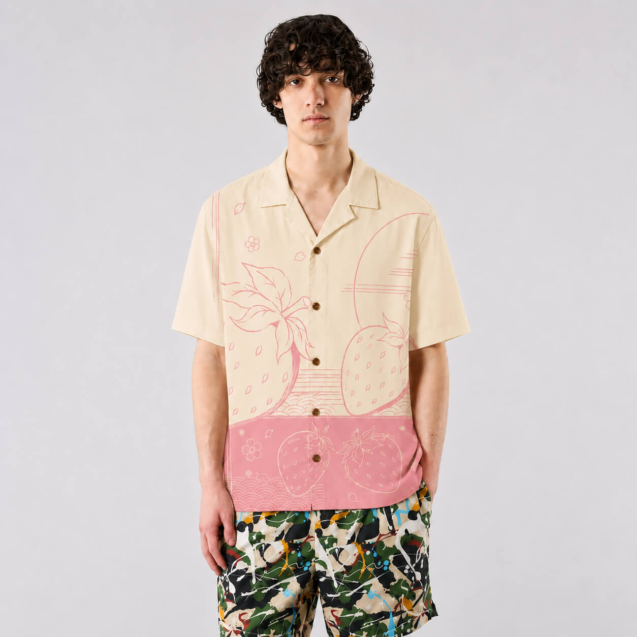 Strawberry Bloom Hawaiian Shirt
