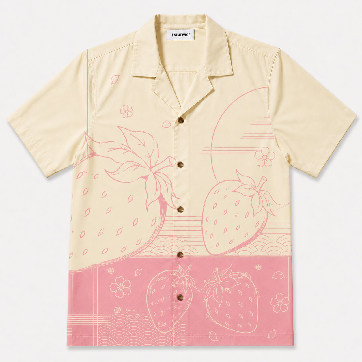 Strawberry Bloom Hawaiian Shirt