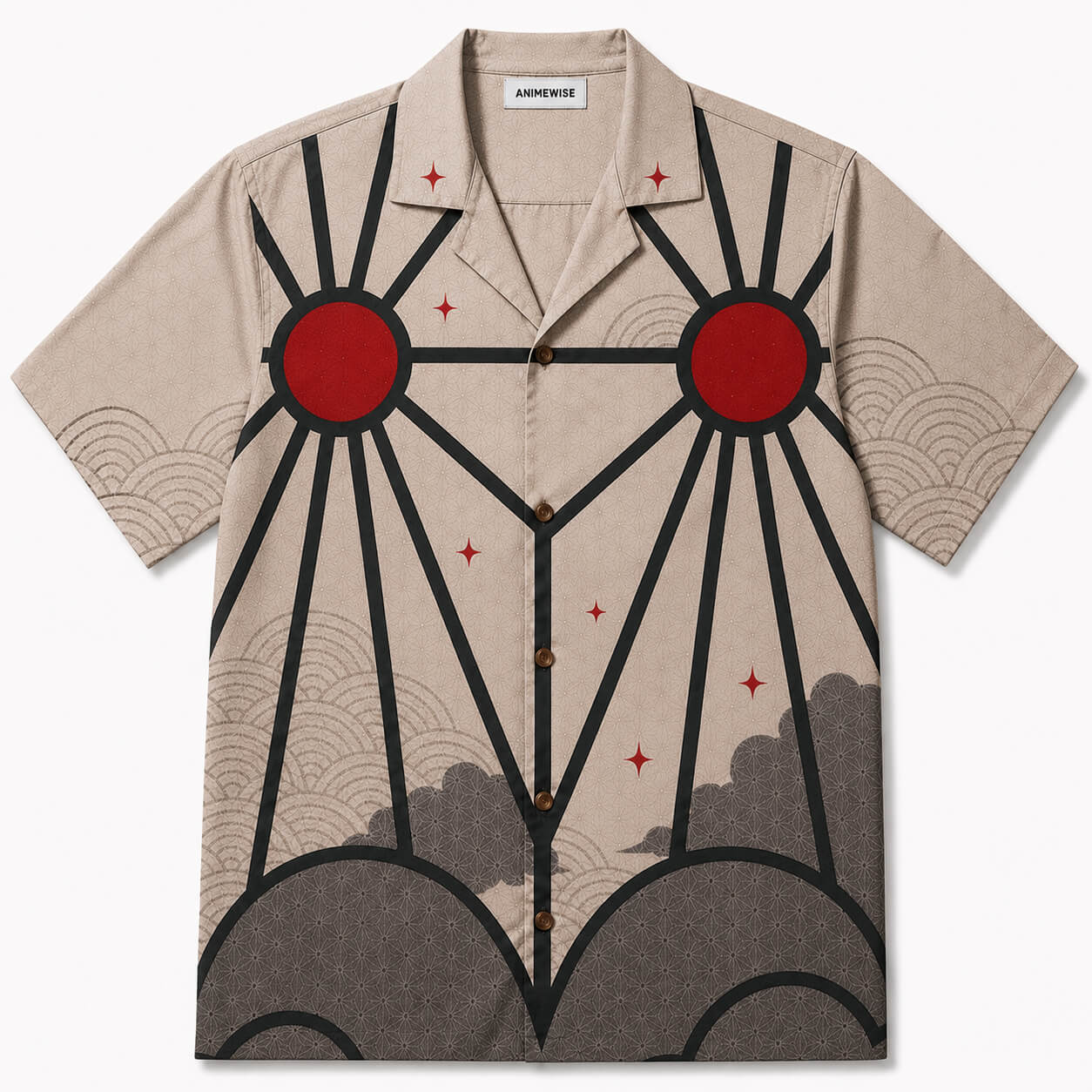 Sun Halo Graphic Button-Up Shirt
