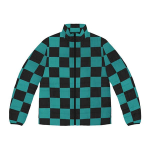 Demon Classic Check Pattern Puffer Jacket