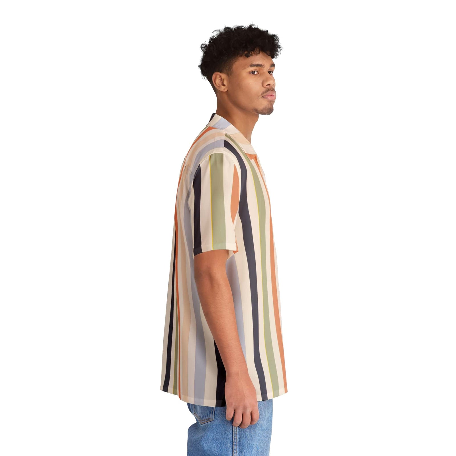 Joy Stripes Pattern Hawaiian Shirt