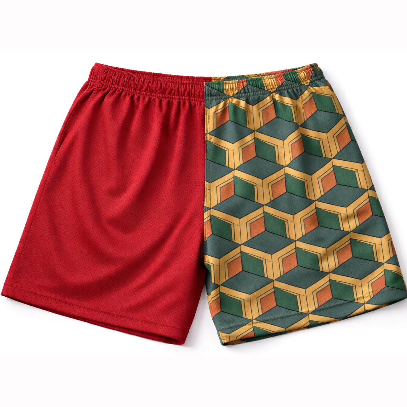 Water Pillar Pattern Mesh Shorts