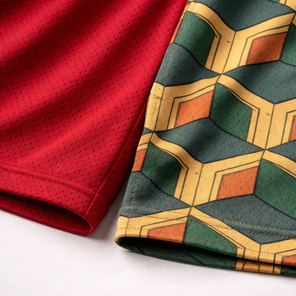 Water Pillar Pattern Mesh Shorts