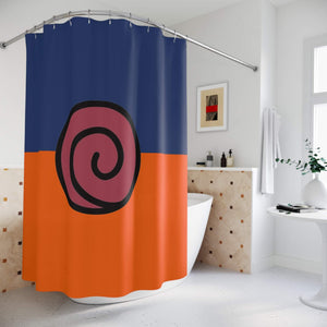 Uzumaki Clan Emblem Brushed Shower Curtains