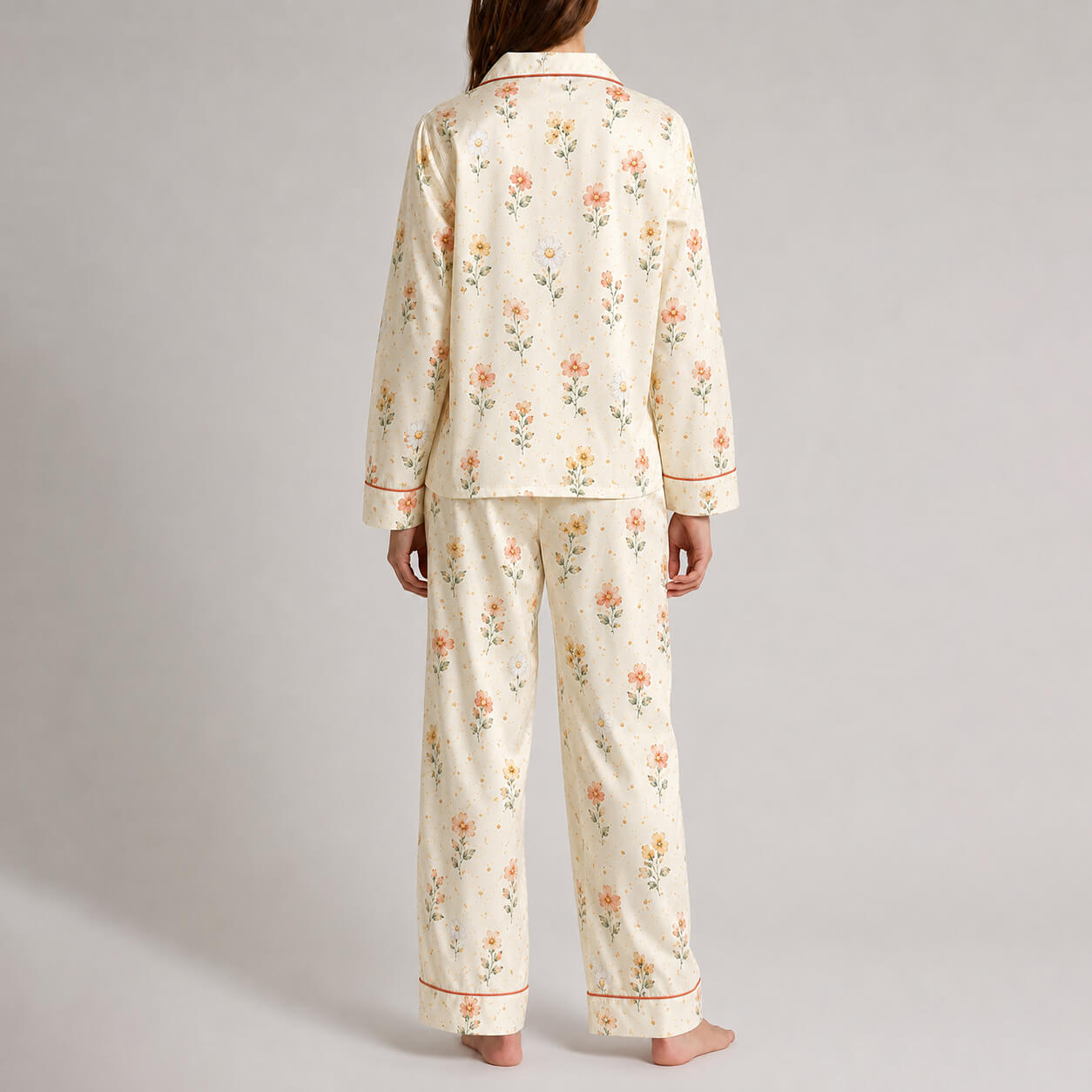 Women's Blush Ditsy Satin Pajama Set
