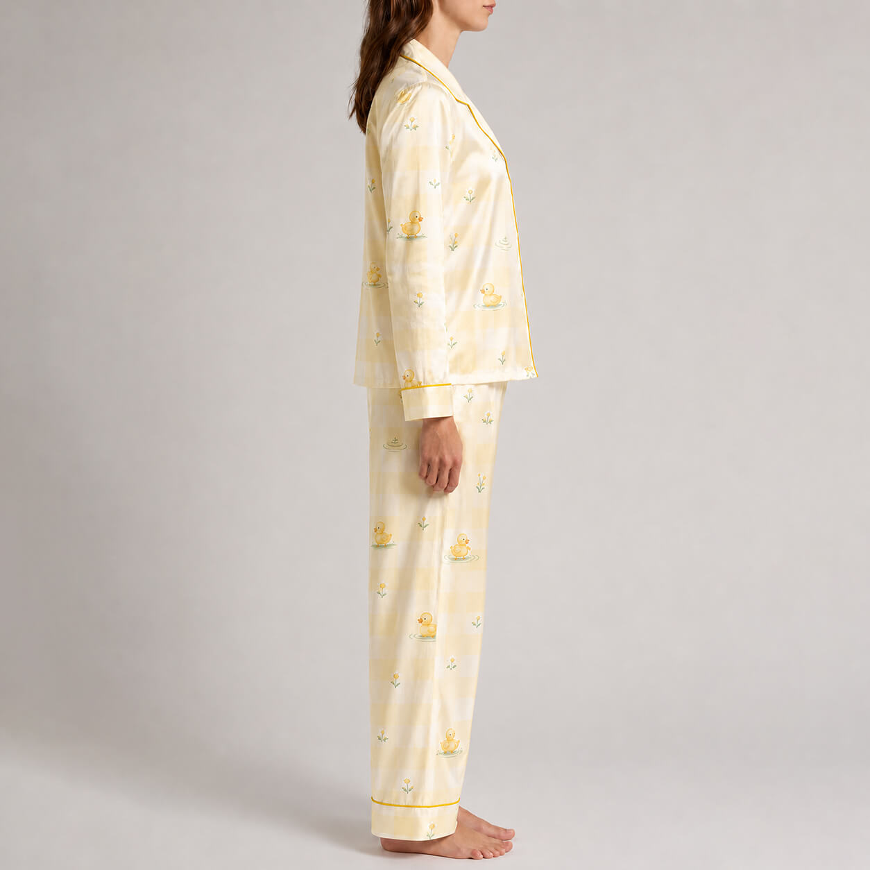 Women's Little Duck Satin Pajama Set