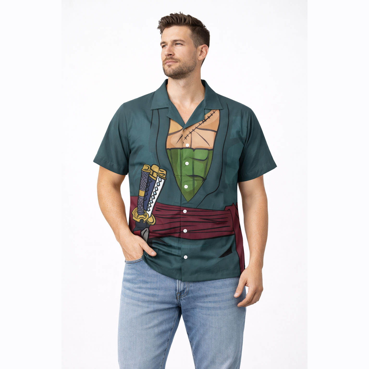 Zoro Samurai Style Hawaiian Shirt
