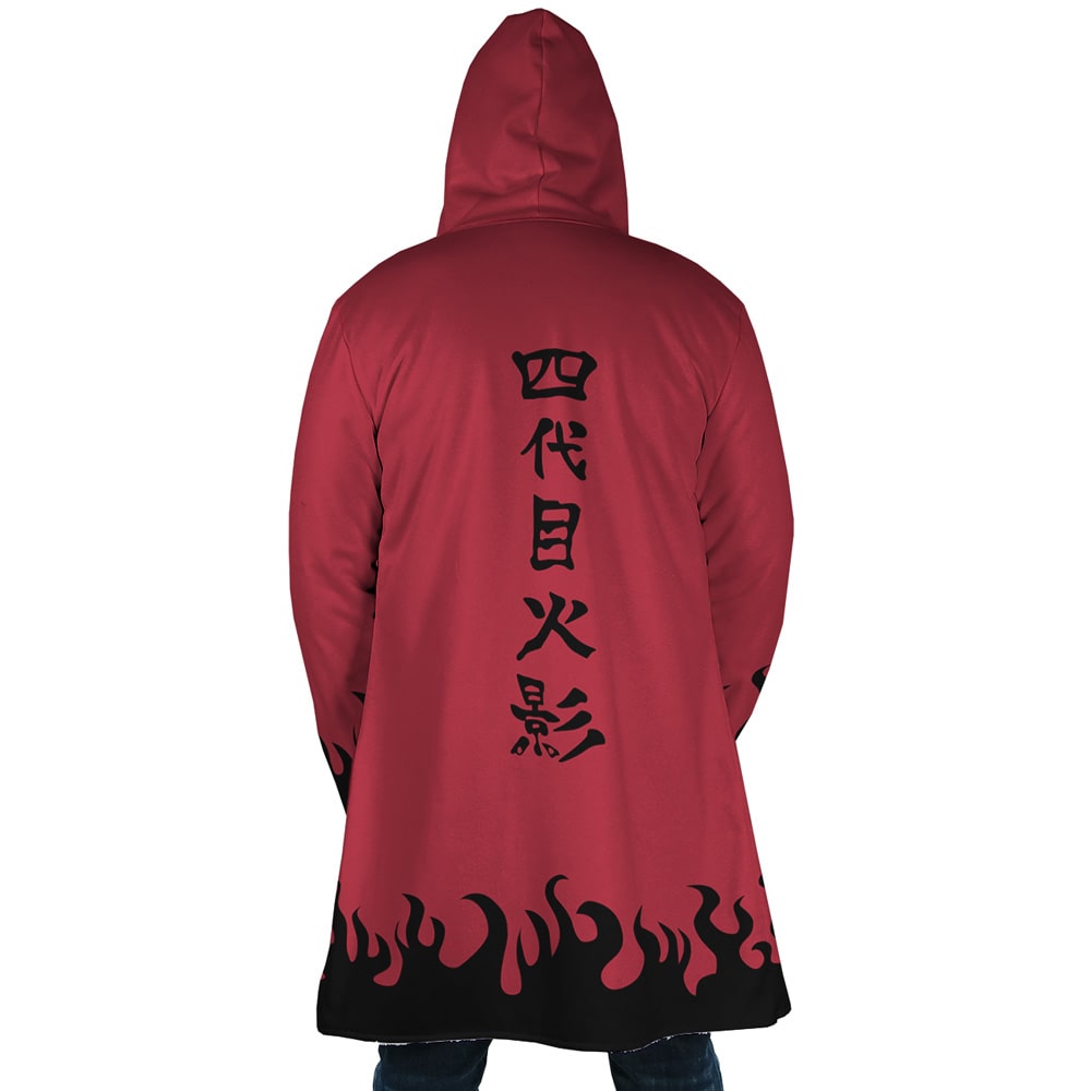 Shinbi Chief Kanji Fleece Hooded Cloak Coat