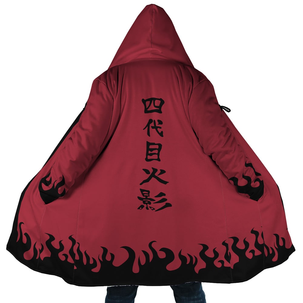 Shinbi Chief Kanji Fleece Hooded Cloak Coat