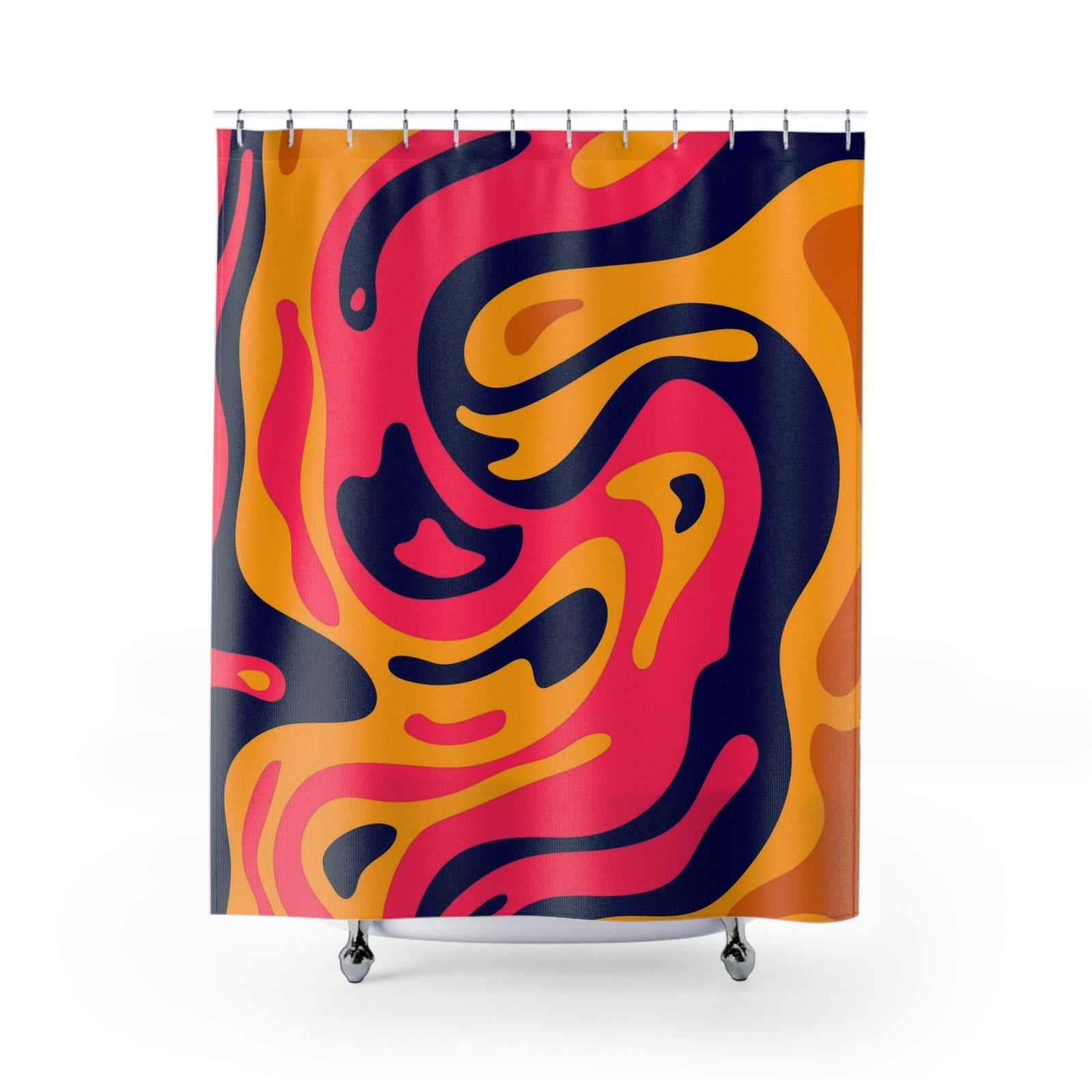 Fluid Abstract Pattern Shower Curtains