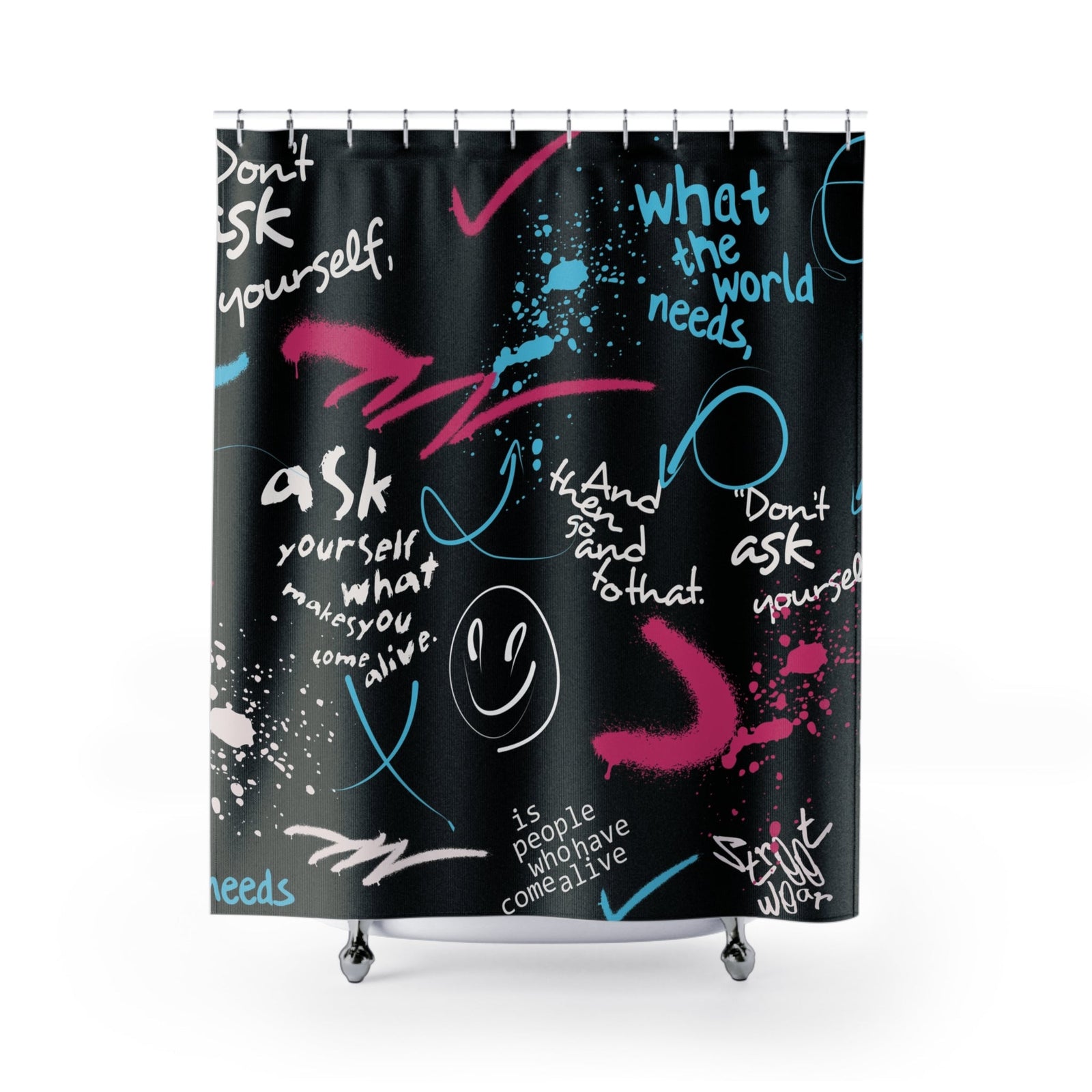 Urban Graffiti Art Quote Shower Curtains