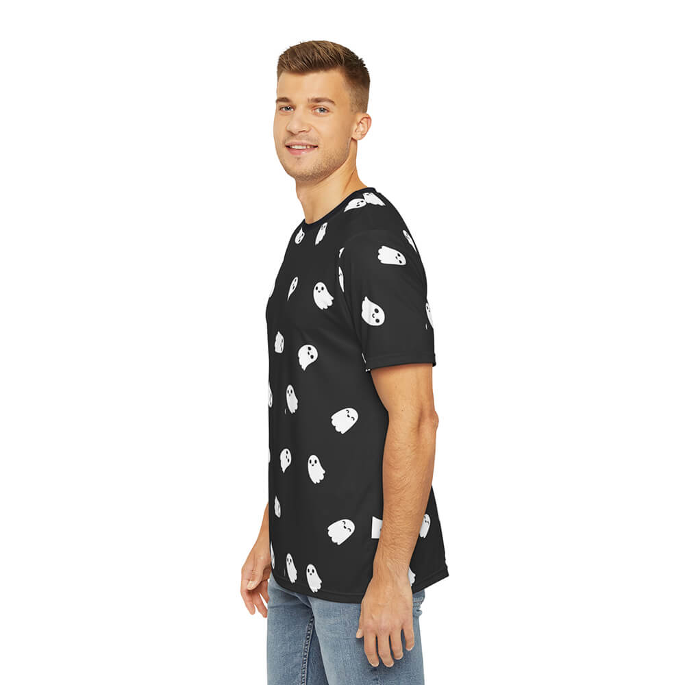 Halloween Ghost all Over Brushed Casual T-Shirt