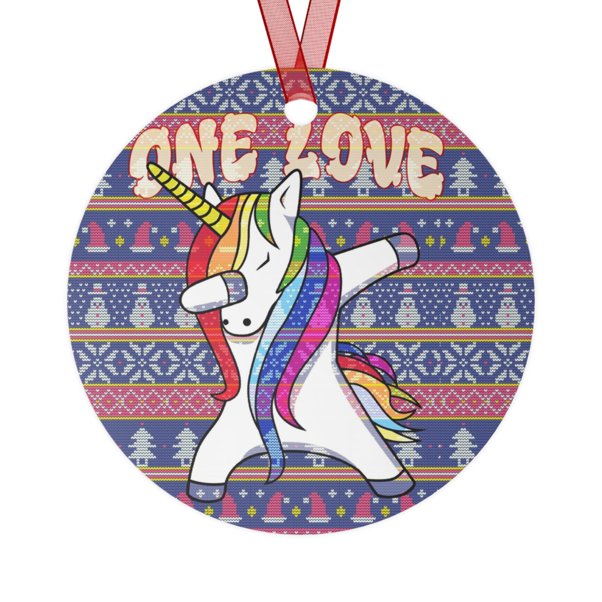 One Love Metal Ornaments