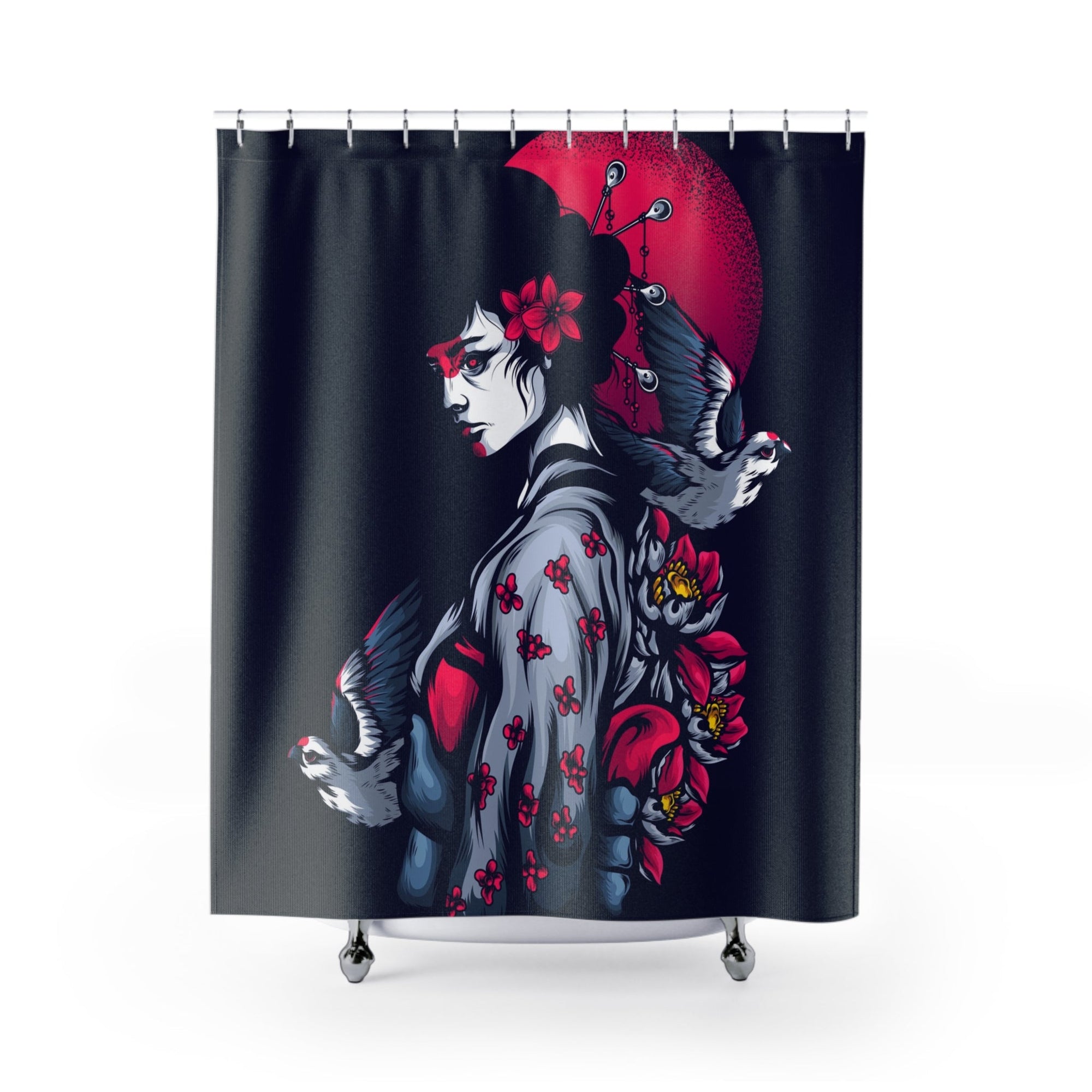 Story of A Geisha Aesthetic Shower Curtains