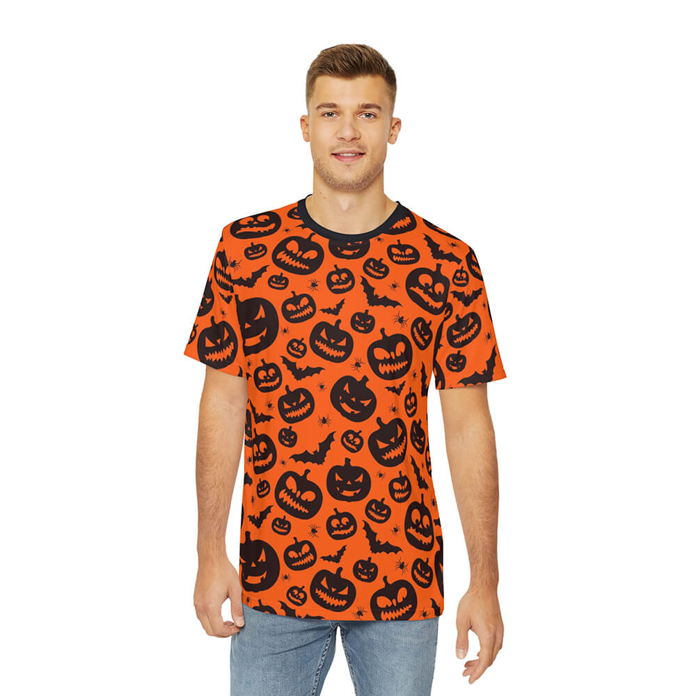 Halloween Pumpkins All Over Brushed T-Shirt